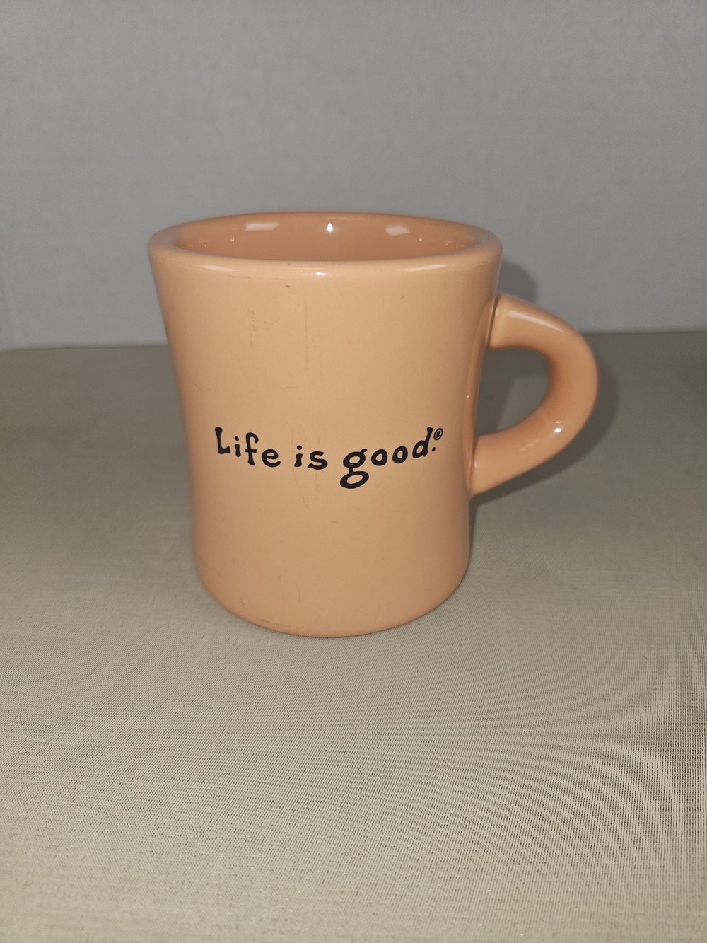 Life is Good Peach Ceramic Mug